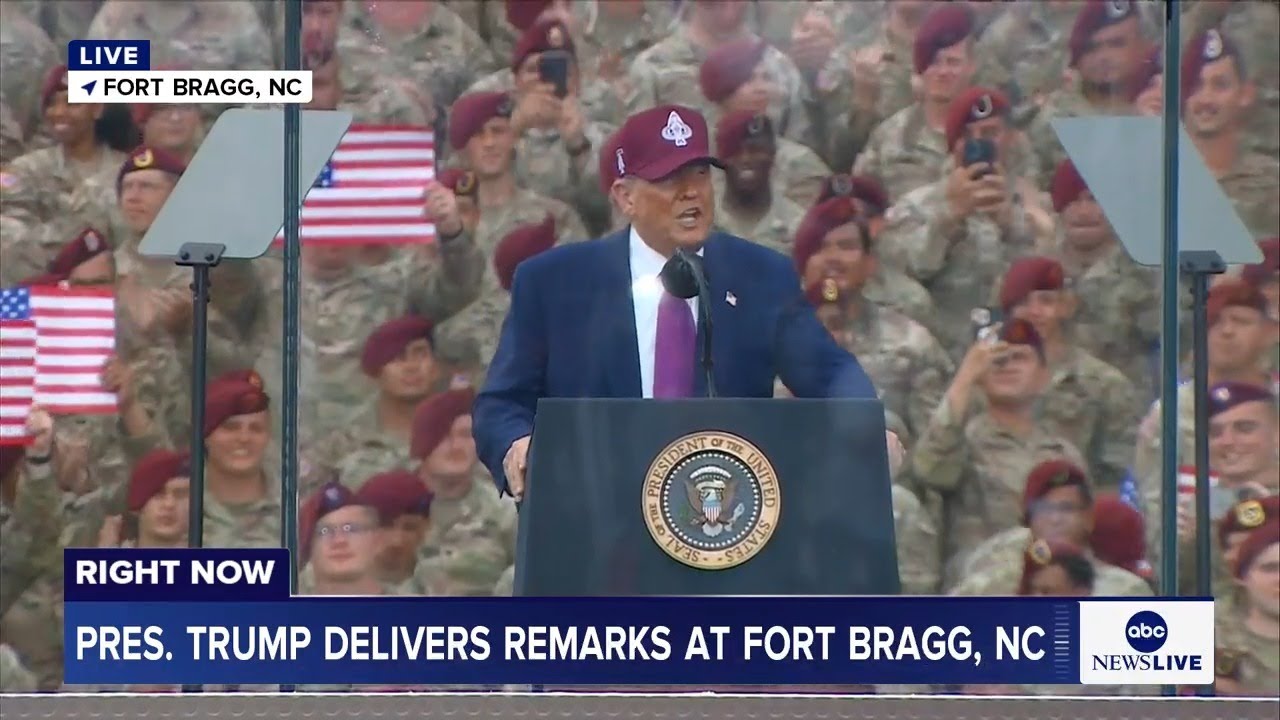 LIVE: Pres. Trump delivers remarks at Fort Bragg, NC