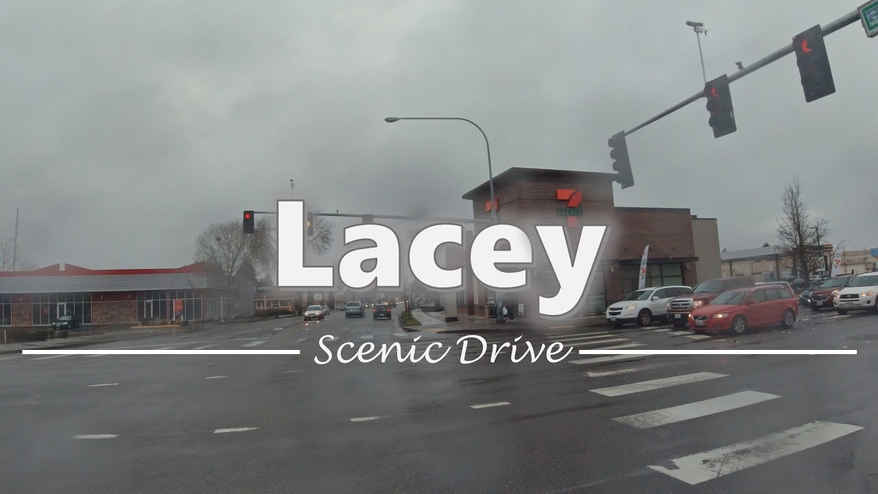 Driving in Downtown Lacey, Washington - 4K60fps