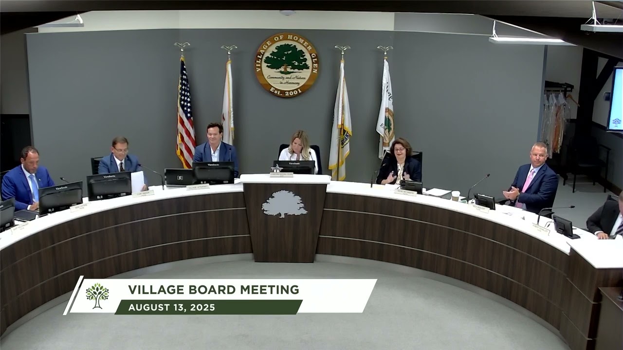 Homer Glen Board Meeting 2025 08/13