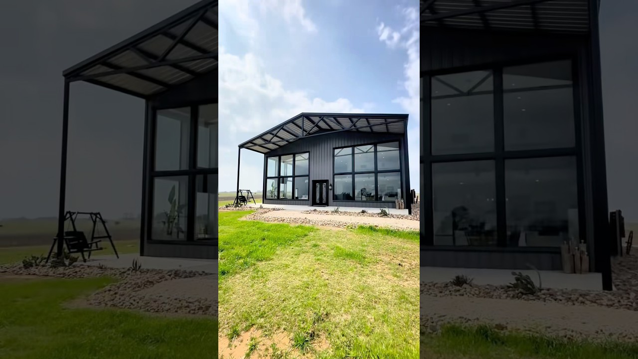 Luxury Black Barndominium in Texas! #barndominium #barndominiumliving #home