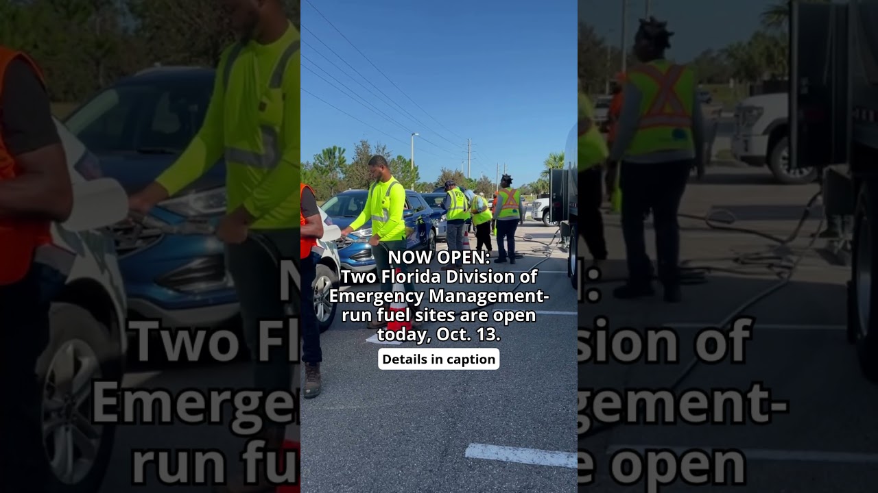 Two FLSERT-run fuel sites are open in Sarasota County from 7 a.m. to 7 p.m.