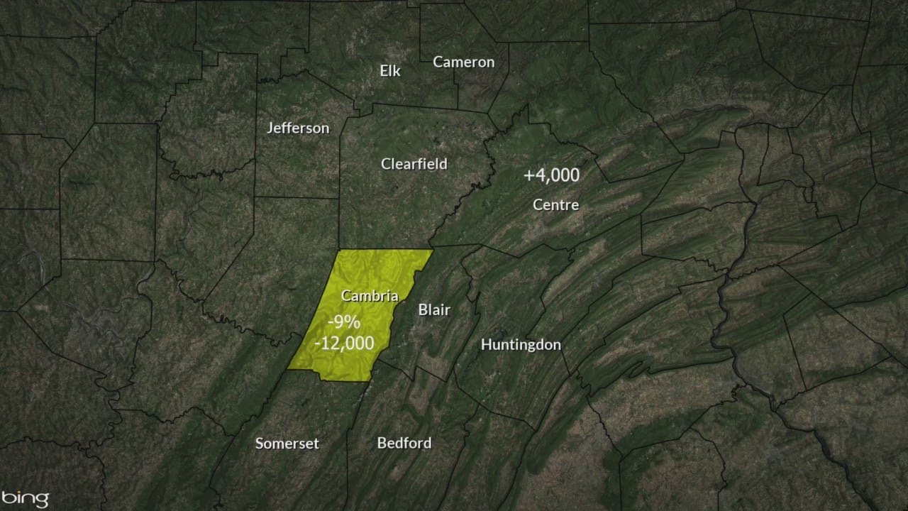 Central PA population continues to decline