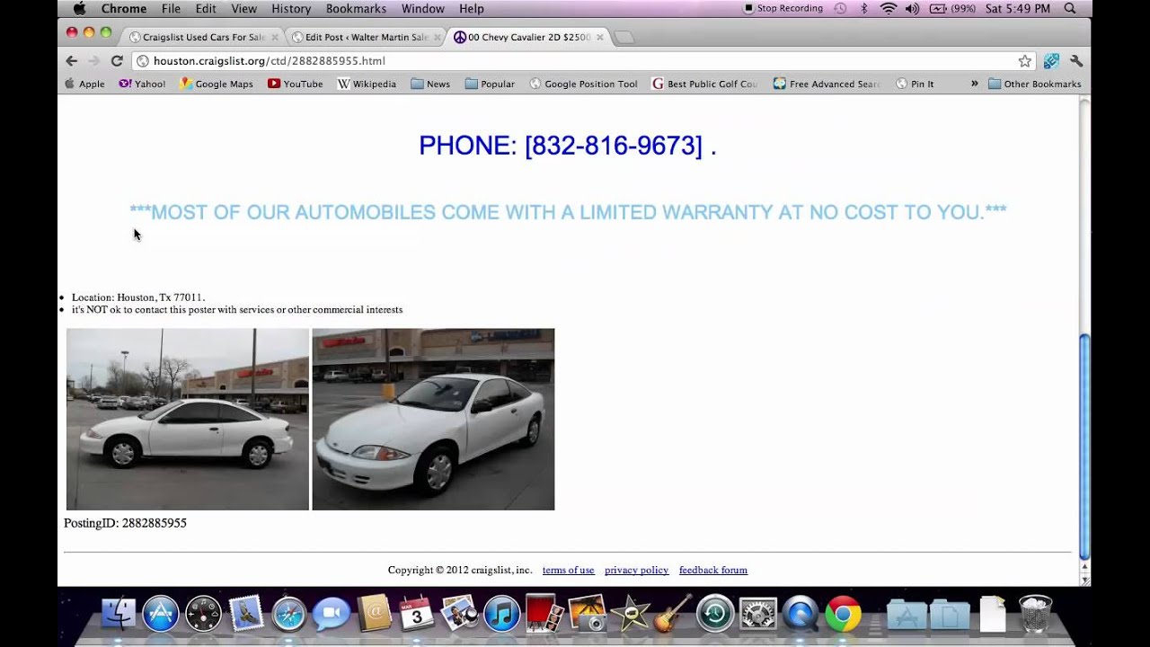 Craigslist Houston Used Cars - How to Search for Used Trucks and SUVs