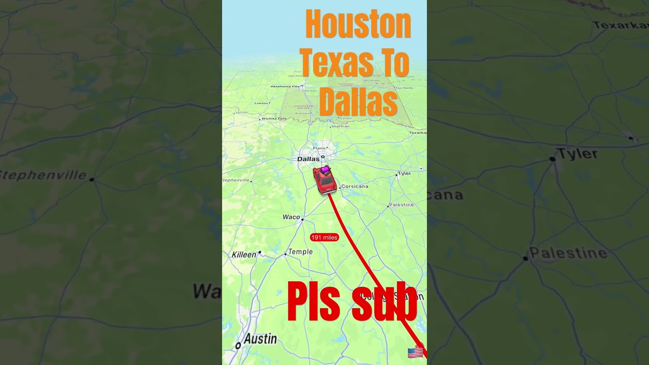 Houston Texas to Dallas Texas #map #travelboast ￼￼￼￼