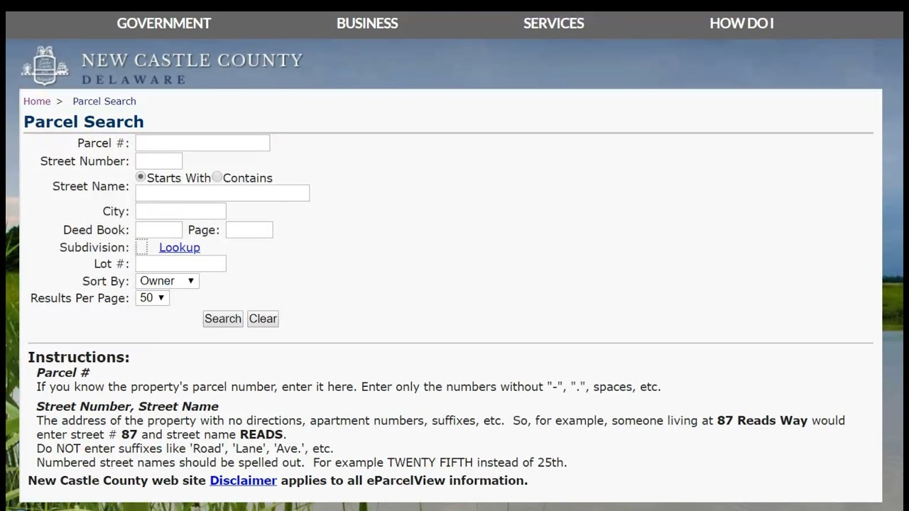 Using Property Search Instructions