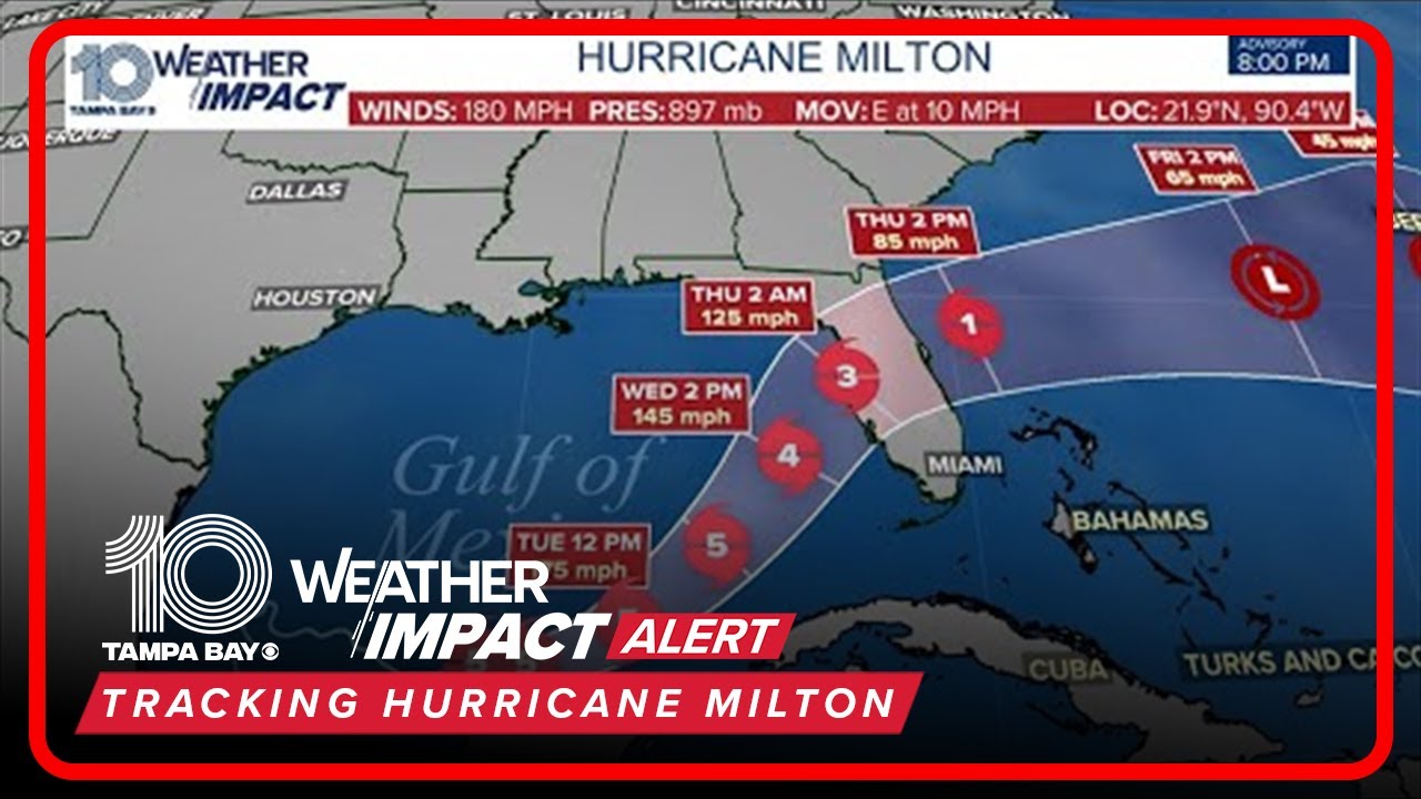 TRACKING HURRICANE MILTON | 10 Tampa Bay gives live updates on latest track