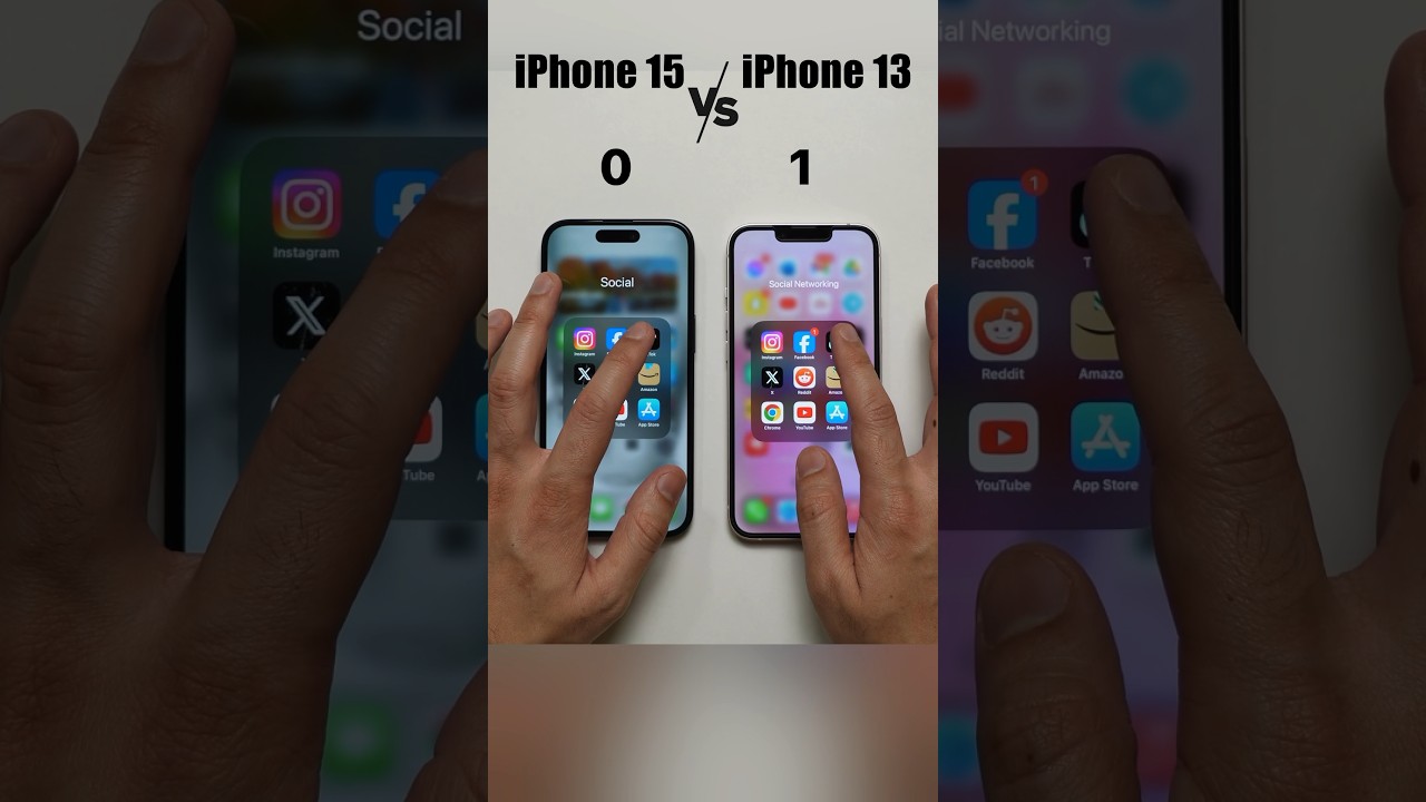 iPhone 13 vs iPhone 15 Speed Test YouTube #shorts
