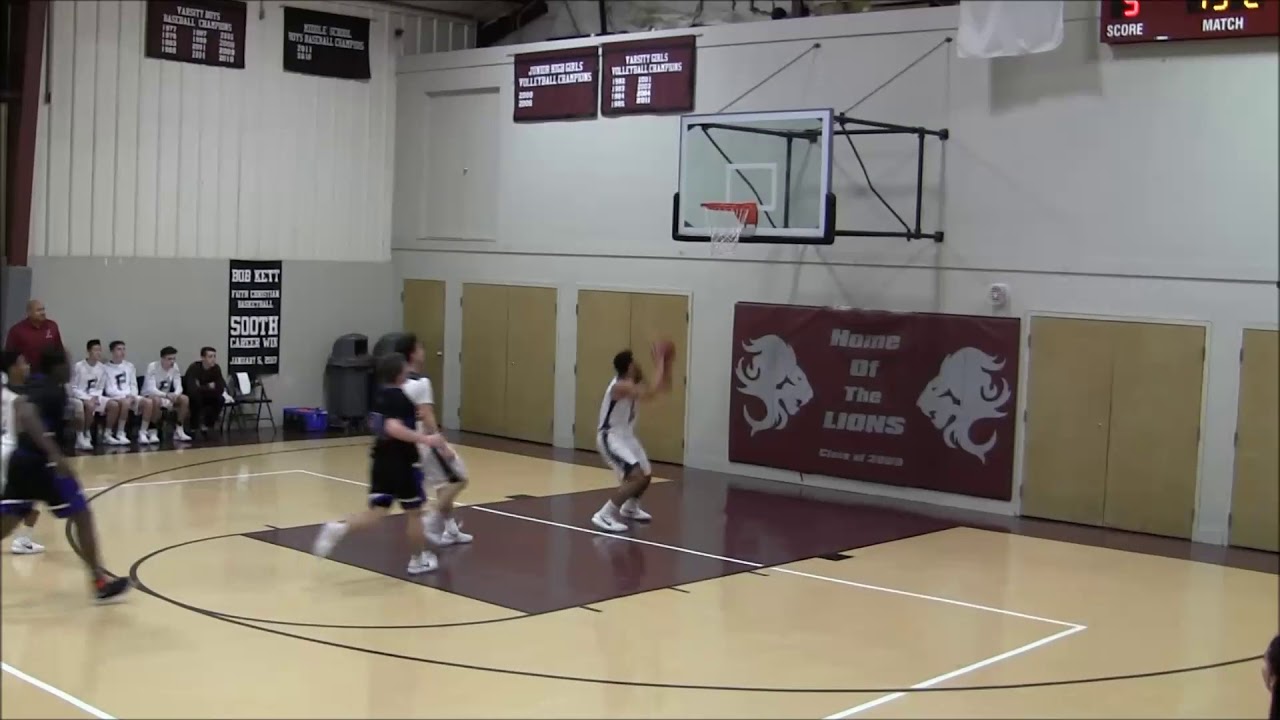 Faith Christian Academy, Sellersville, PA - Owen Bradford '19 steal/assist & Charles Ervin '18 dunk