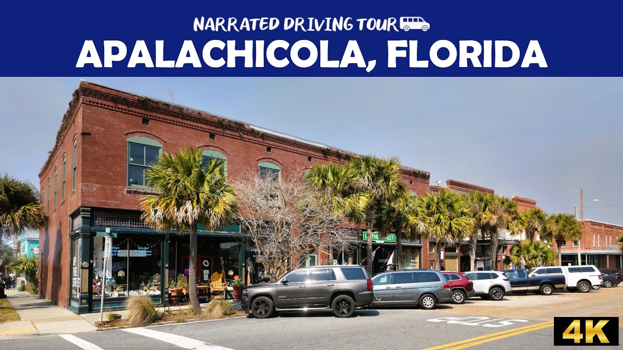 🌴 Scenic 4K Drive Through Apalachicola, Florida 🚗✨ | Historic Coastal Beauty!