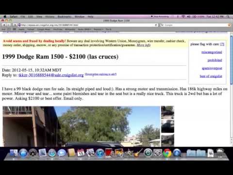 Craigslist El Paso Texas   Used Cars and Ford and Dodge Trucks Under $2500 Available