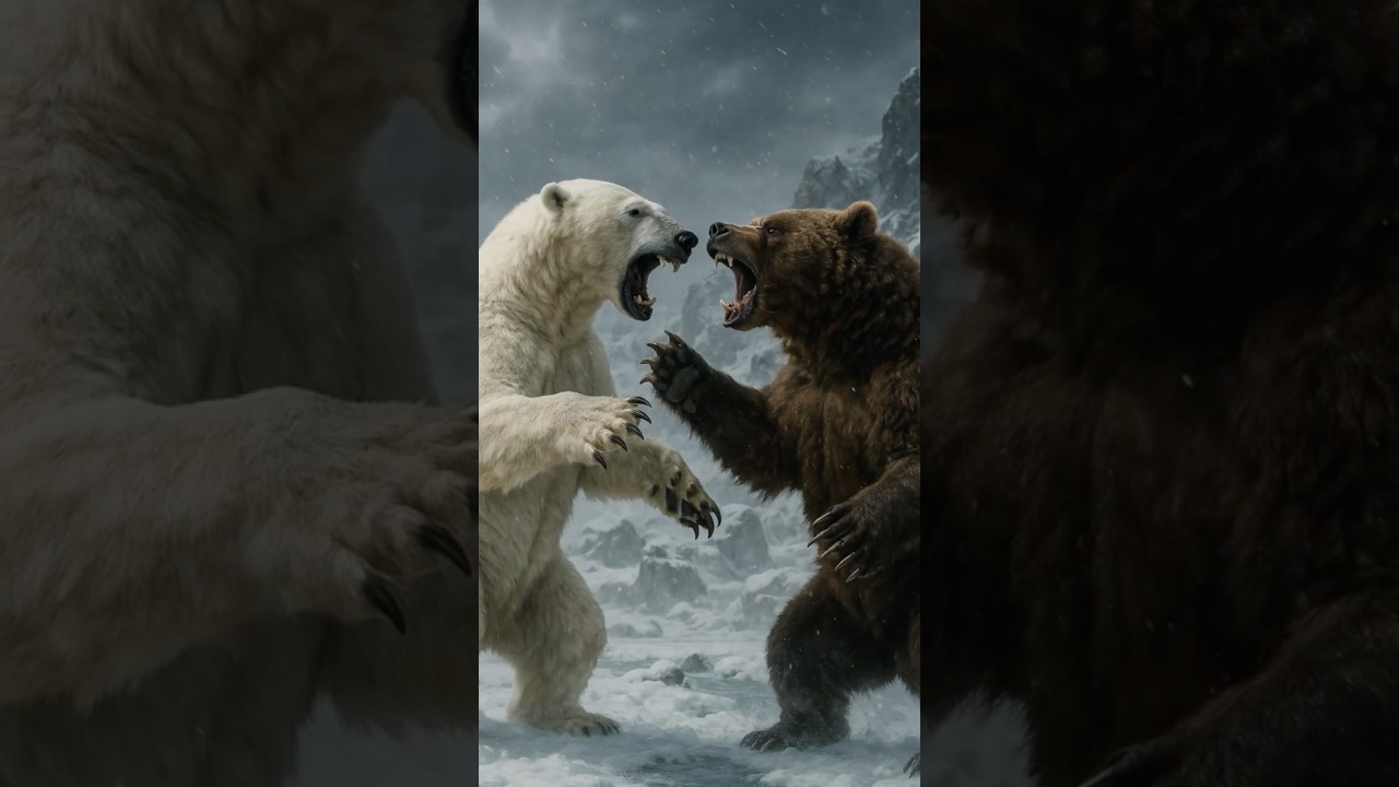 How Strong is a Kodiak Bear Compared to Polar Bears? #kodiakbear #polarbear #bear