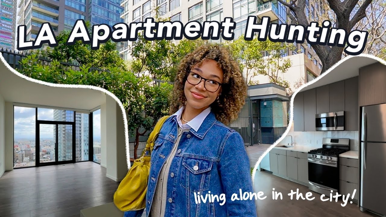 APARTMENT HUNTING IN LA! 🏙️ touring downtown high rises + lofts w/ prices *moving diaries*