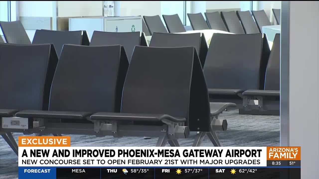 Our first look at new concourse at Phoenix-Mesa Gateway Airport