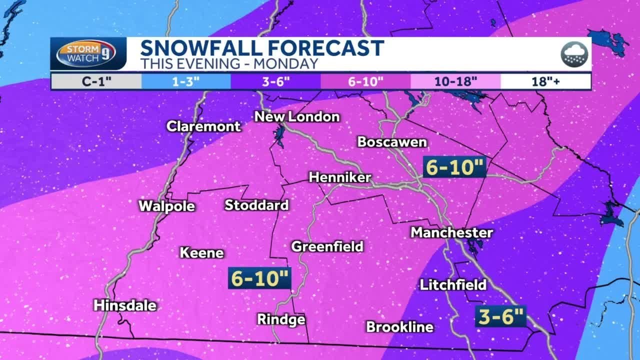 Projected snowfall amounts to vary across NH; closer look at what communities could see