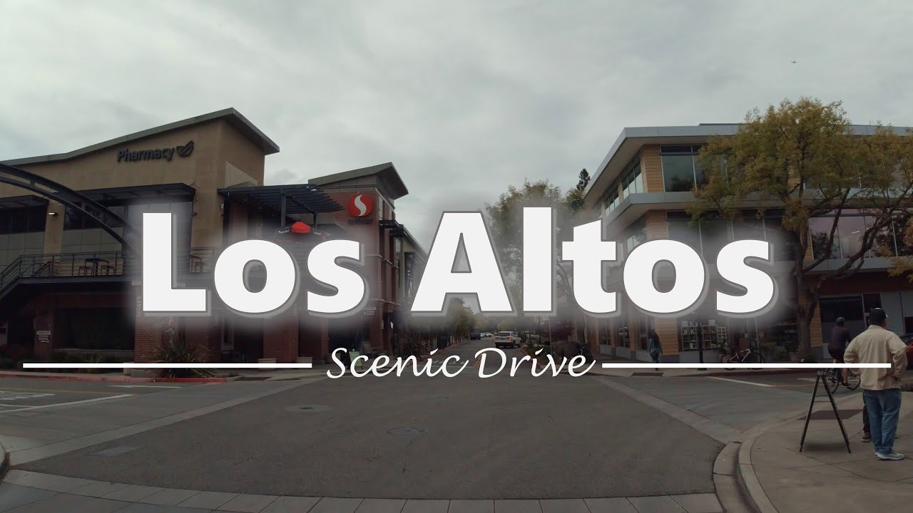 Driving in Downtown Los Altos, California - 4K60fps