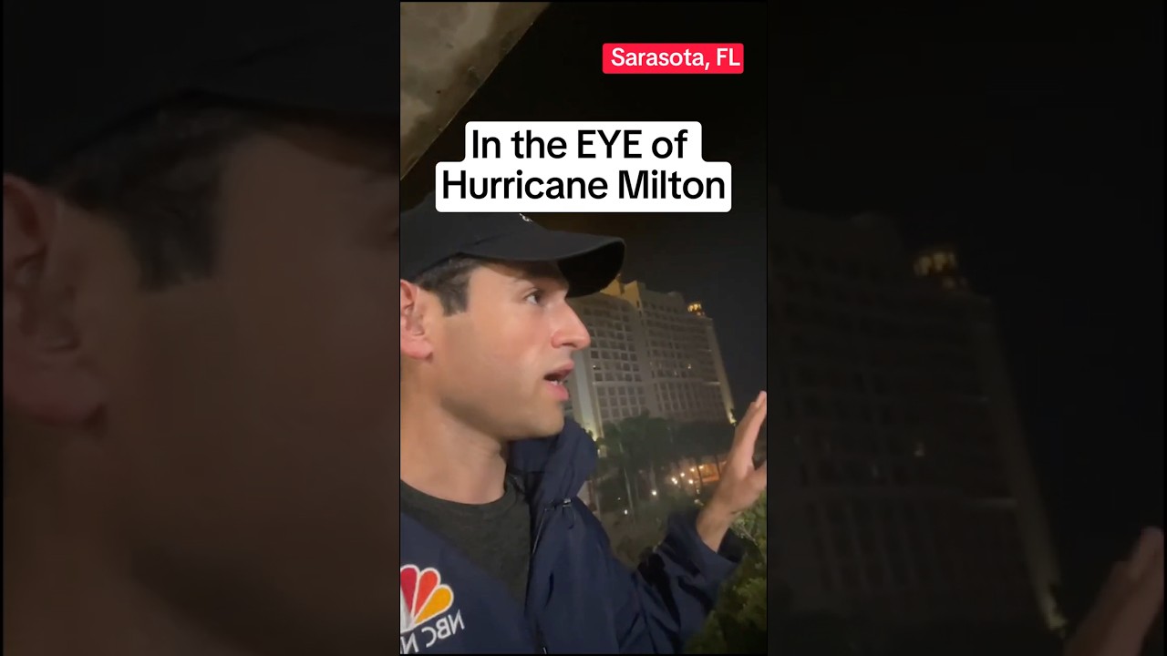 WATCH: An eerie look in the eye of Hurricane Milton