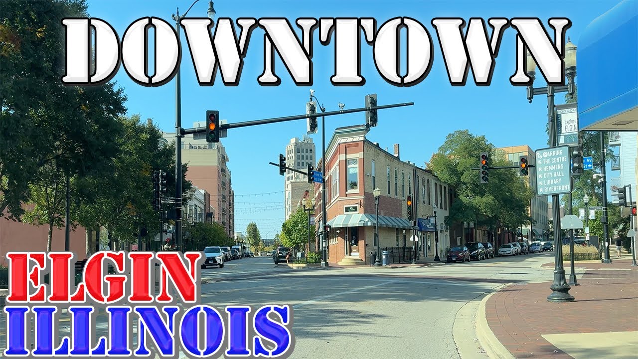 Elgin - Illinois - 4K Downtown Drive
