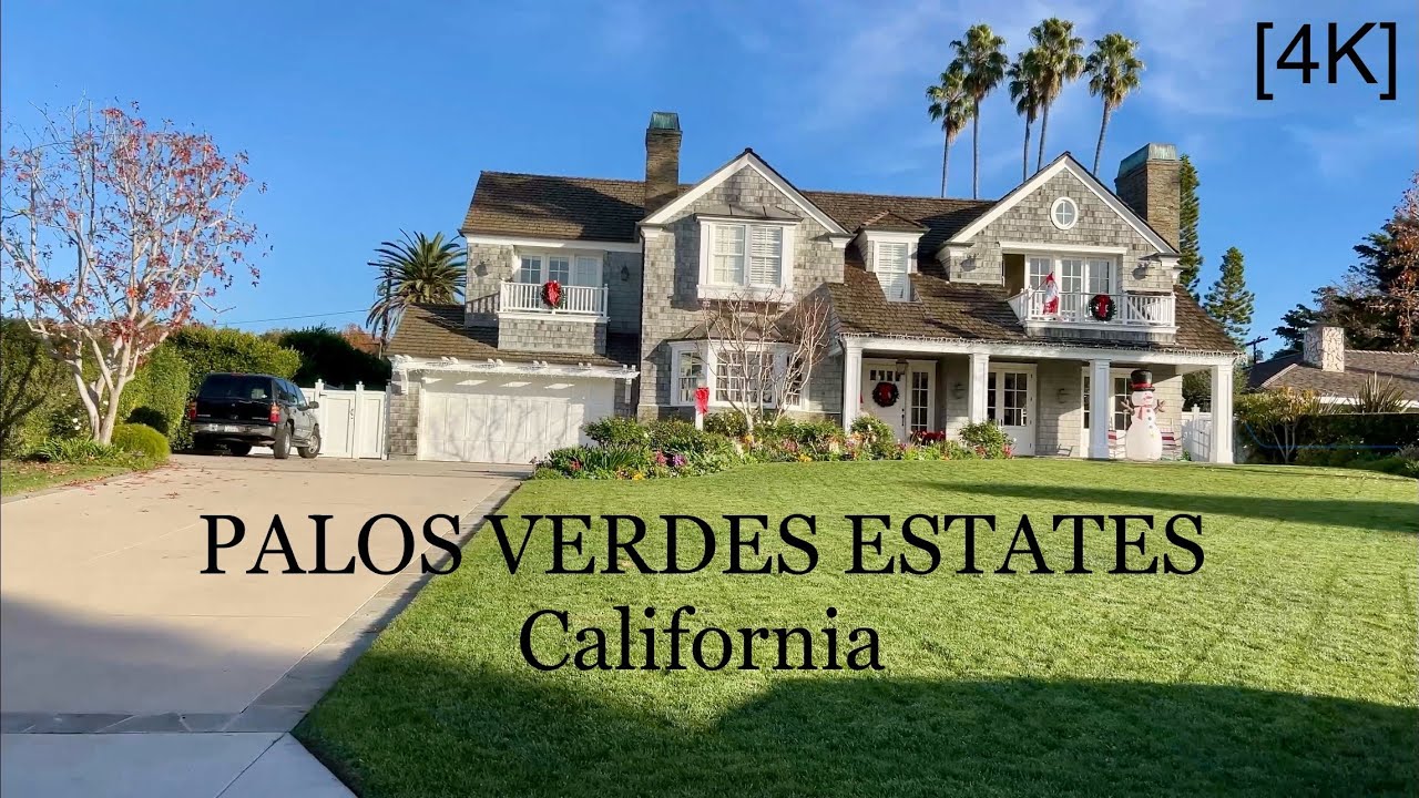 PALOS VERDES ESTATES California - driving tour [4K]