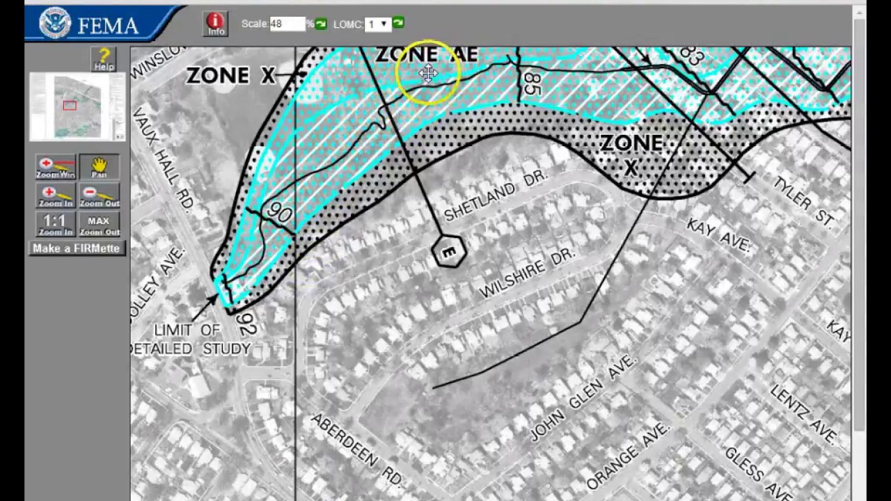 How to use the FEMA flood map search