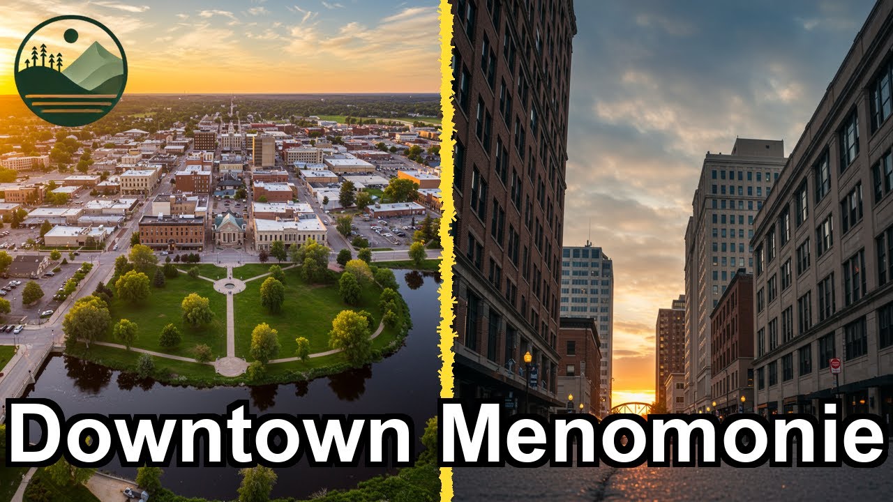 🎙️🚘4K | Downtown Menomonie, Wisconsin | Historic Streets, Small-Town Charm & Shops FW