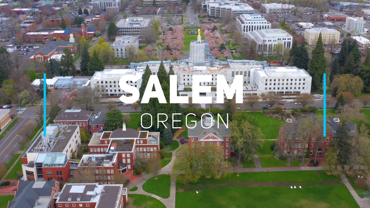 Salem, Capital city of Oregon | 4K drone video