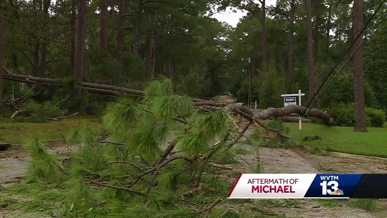 Hurricane damage in Dothan, Alabama