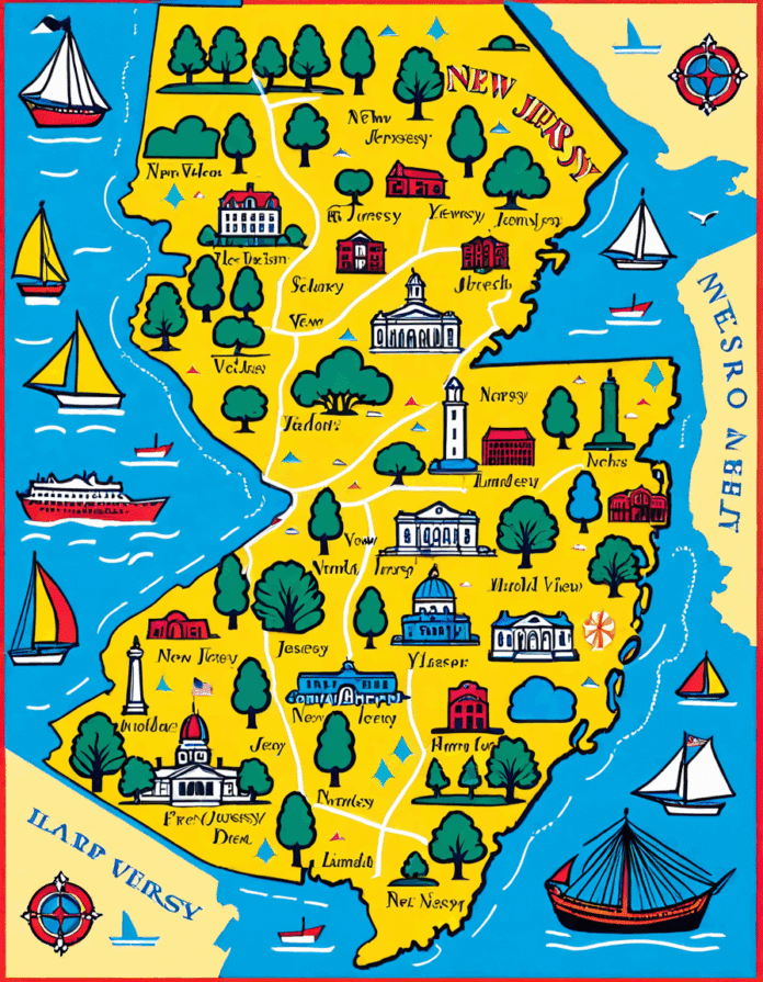 map of new jersey